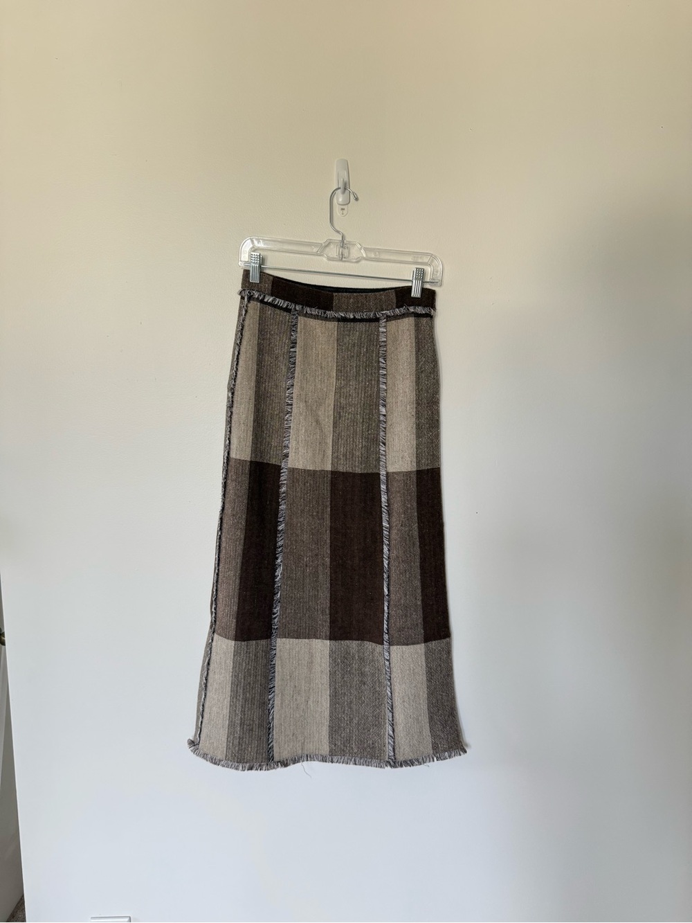 Gum Tree Farm Designs 100% Wool Fringe Skirt — Size S — Made in USA